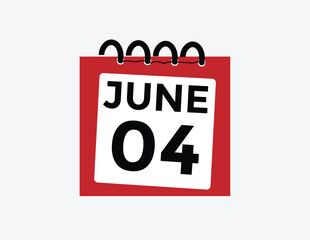 June 4 daily calendar icon 
