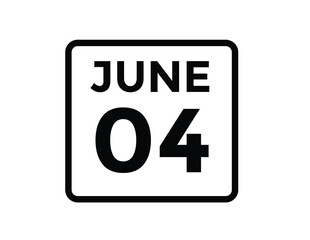 June 4 daily calendar icon 
