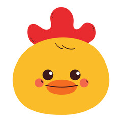 cute drawing cartoon chick. cute animal drawing, doodle, sticker