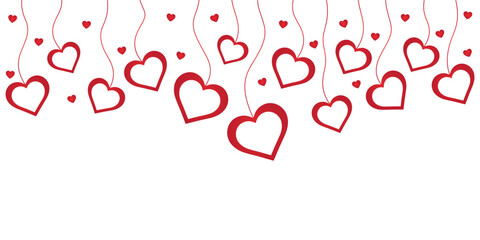 Valentine's day background with red heart. Valentine's day greeting. EPS 10