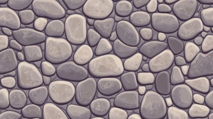 Stunning Seamless Stone Wall Texture Pattern for Backgrounds, Games, or Decor.  High-Resolution Graphic for Design Projects.