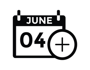 June 4 daily calendar icon 
