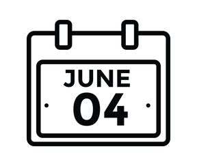 June 4 daily calendar icon 
