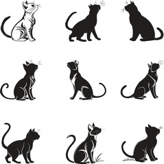 cat silhouette vector art