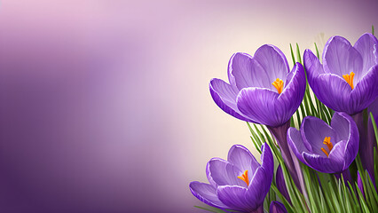 purple crocus flowers