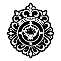 Obraz premium A solid style icon of a royal brooch