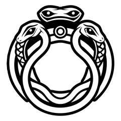 A solid style icon of a serpent ring