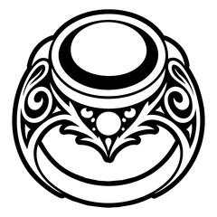Fototapeta premium A glyph style icon of a victorian ring