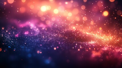 Fototapeta premium Vibrant Abstract Bokeh Sparkles in a Magical Dreamy Atmosphere