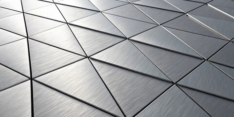 A Sleek Silver Texture Featuring a Geometric Design, Perfect for Modern Aesthetic Applications