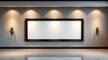 Fototapeta premium Black Poster Frame Mockup - Wall Art - Sharp Colors - Photorealistic
