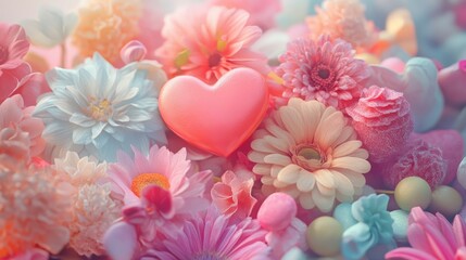 Love in the Sea of Pink Flowers
