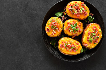 Baked stuffed potatoes