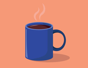 Blue mug icon.