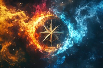 Cosmic Compass: A Celestial Guide Through Fire and Ice
