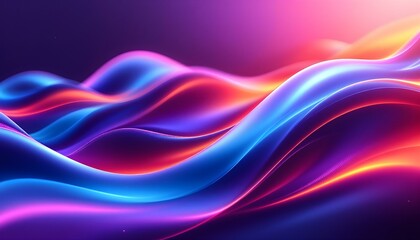 Obraz premium Elegant Abstract Background with Flowing Liquid Forms Creating Mesmerizing Waves in Luminous Purple Tones