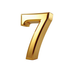 Gold number on isolated background.