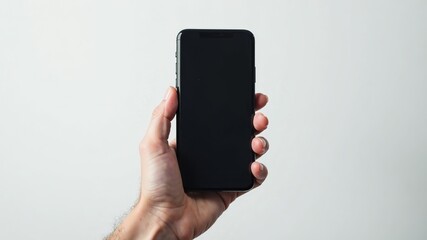 Mobile Phone Mockup, Clean Background, Realistic Handheld,  High-Quality AI Photo