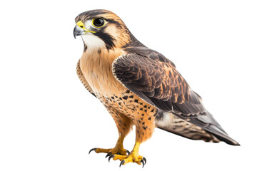 Fototapeta premium Adult Falcon Isolated on transparent Background for Commercial Use