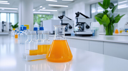 Safety zone, A marked safety zone in a chemical lab featuring fume hoods, emphasizing laboratory safety and proper handling of hazardous materials.