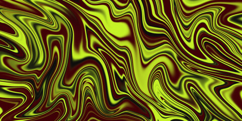 Abstract pattern with swirling, wavy lines in shades of green and maroon, creating a dynamic and visually stimulating effect.