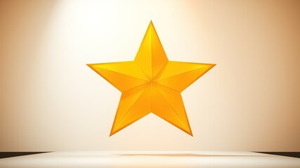 Fototapeta premium Sparkling Yellow Star, Abstract Background, High Resolution, Astro Photography, Celestial Art