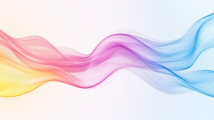 Obraz premium Abstract wavy gradient background with soft pastel rainbow colors 