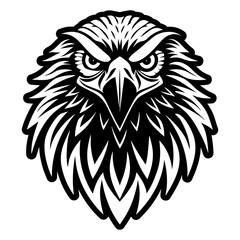 A solid style icon of eagle head tattoo