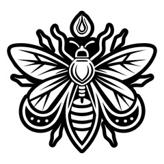 A filled style icon of firefly tattoo