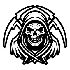 Obraz premium A filled style icon of grim reaper tattoo