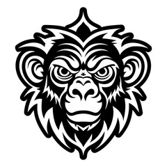 Fototapeta premium A glyph style icon of monkey tattoo