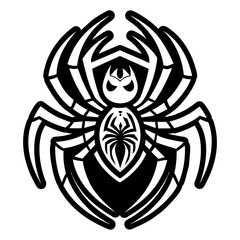 A solid style icon of spider tattoo