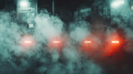 Night City Smog: Cyberpunk Streetscape