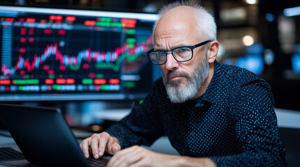 Stock data analysis team actively engaged in market evaluation during a volatile trading session at a financial institution