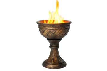 Isolated Goblet of Fire on transparent Background for Creative Use