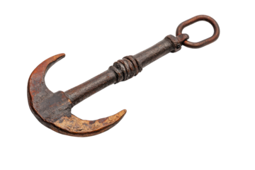 Grappling Hook Isolated on a transparent Background for Various Uses