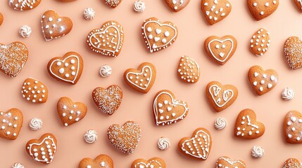 Valentines day concept cookies
