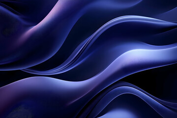 Fototapeta premium Abstract black silk waves with smooth gradients, ideal for luxury branding backgrounds