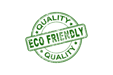 Grunge green eco friendly word round seal stamp on white background. Environment natural eco concept. Png transparent background.