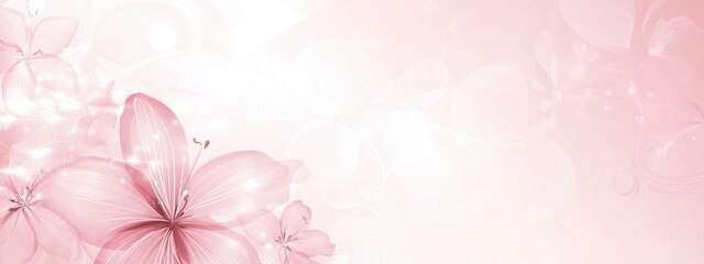 Obraz premium Delicate floral design featuring pastel pink hues and soft flowers creating an elegant atmosphere for various celebrations and events