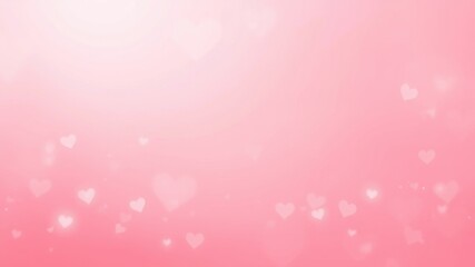 Soft Pink Background with Scattered Hearts for Romantic Designs