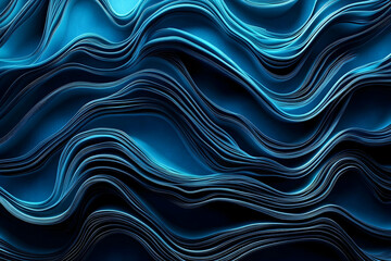 Obraz premium Abstract smooth blue wave background with glowing gradients for a futuristic design aesthetic
