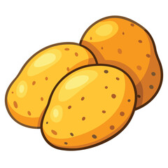 illustration of a Potato isolated on white background