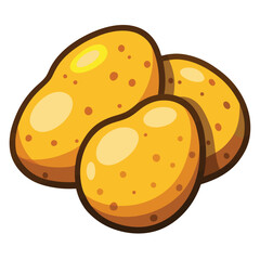 illustration of a Potato isolated on white background