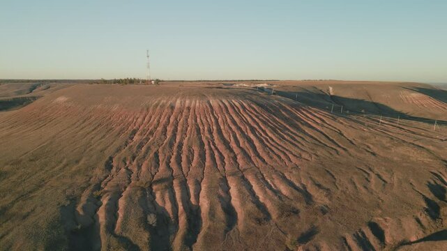 Mountain revealing its unique geological formations