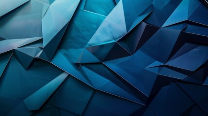 Fototapeta premium Abstract Blue Geometric Wallpaper