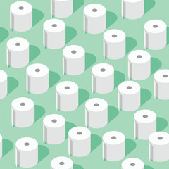 Pattern Paper Toilet with background soft green