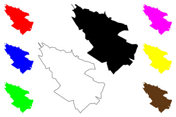 Lagarto city (Federative Republic of Brazil, Sergipe state) map vector illustration, scribble sketch Lagarto map