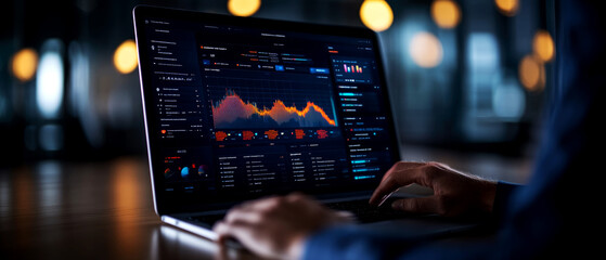 Data analysis insights modern office digital dashboard professional environment close-up view data visualization techniques