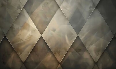 Abstract diamonds in a sleek metallic palette, exuding refined elegance
